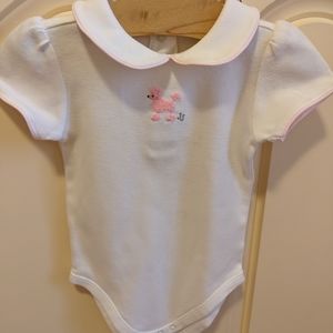 Janie and  Jack 3-6mo pink poodle onesie